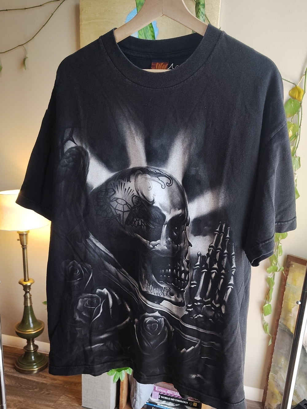 Gothic Black Graphic Skull Tee - Men’s Short Sleeve Shirt
